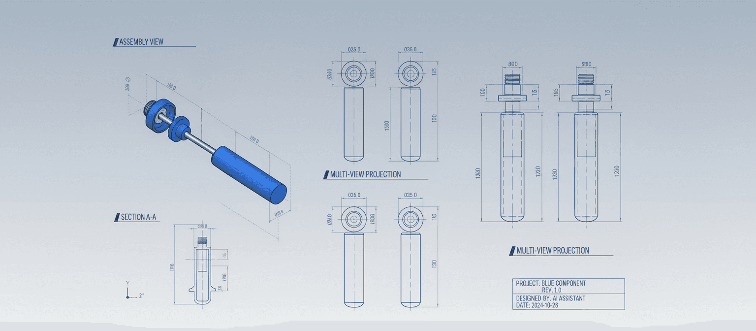 Component CAD drawing